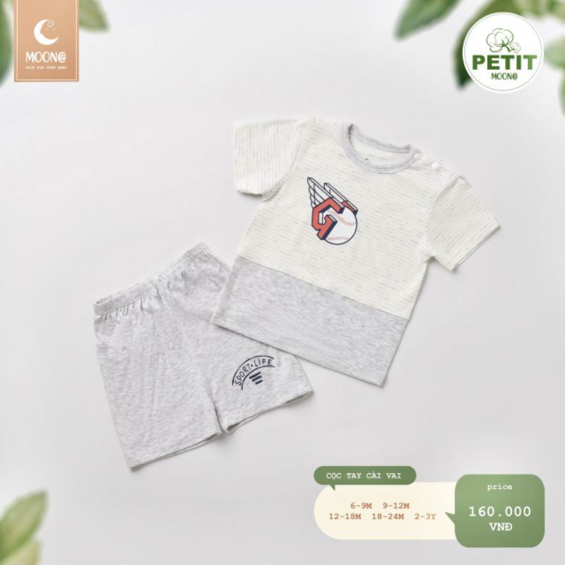 Bộ cộc tay petit Moon cho bé