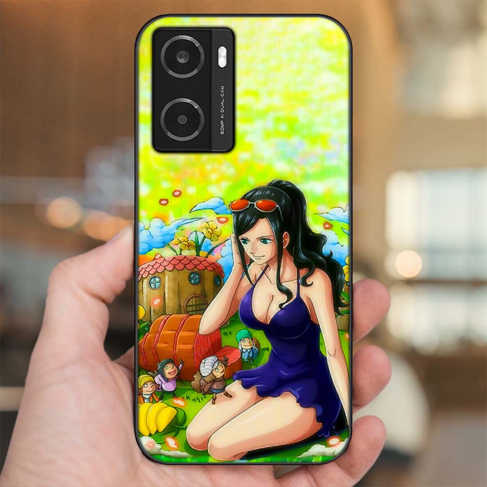 Ốp lưng Oppo A77s viền đen in hình Nico Robin One Piece Đảo Hải Tặc
