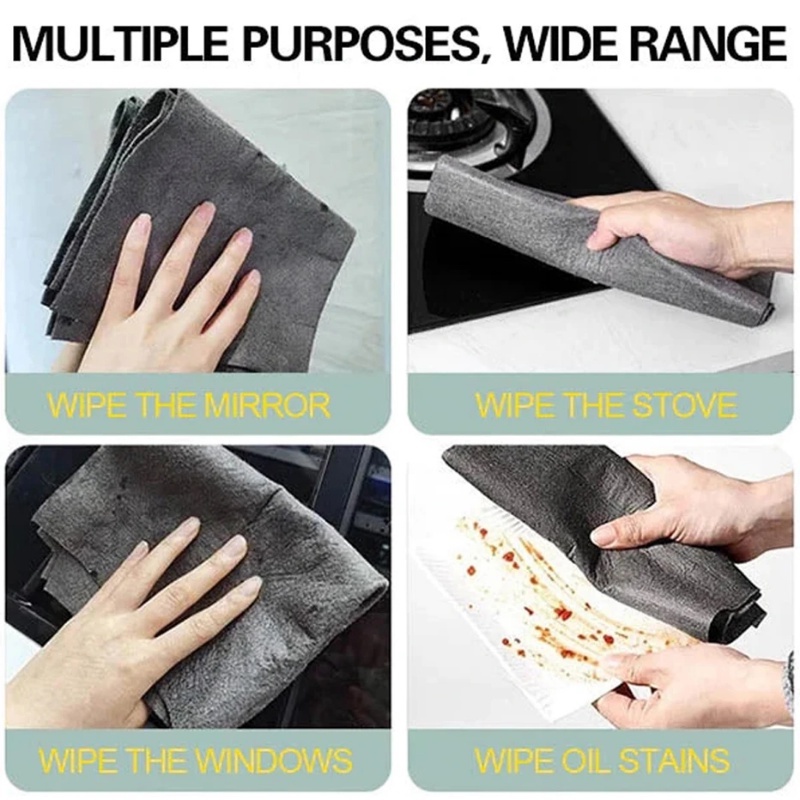 1 Khăn Lau Kính Cửa Sổ Dày Dặn Đa Năng Có Thể Tái Sử Dụng