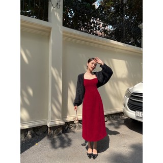 Váy 2 dây Sharyn by Serene thiết kế chất nhung tăm cao cấp nhẹ nhàng, quyến rũ
