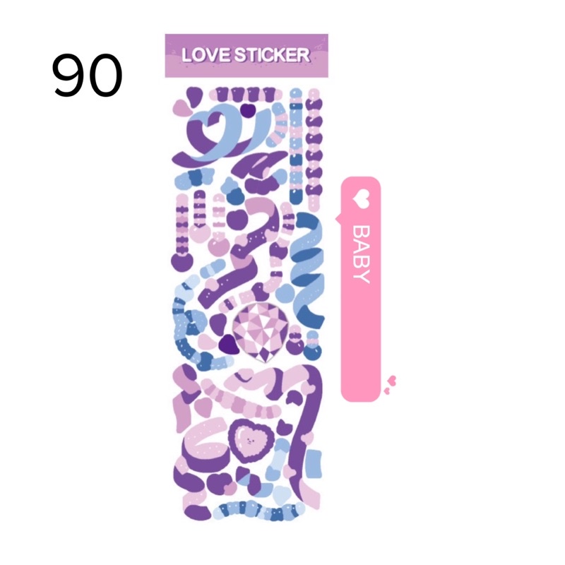 Sticker ruby băng Trang trí toploader