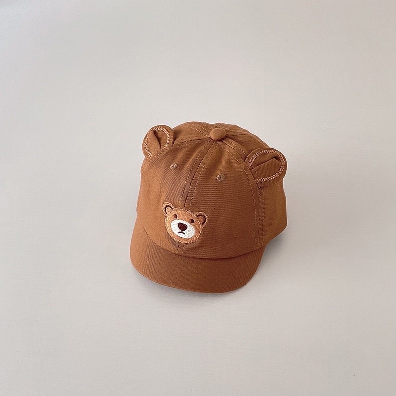 Mũ nón lưỡi trai đính gấu cho bé 3-24 tháng mẫu hè mới