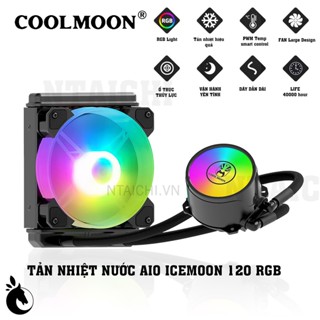 Tản nhiệt CPU All in One COOLMOON COLD MOON AR120 -LED ARGB Dblue_Shop, Tản Nhiệt Nước Support Socket Intel 1700
