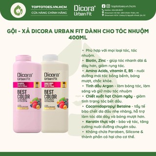 Dầu Gội Xả Dicora Urban Fit chiết xuất tinh dầu Argan dành cho tóc nhuộm - 400ml