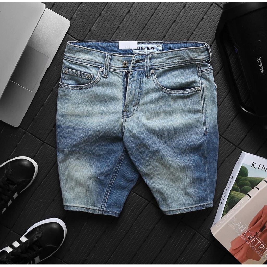 Quần Short Jean Nam mẫu mới hottrend chất liệu bò denim co giản chuẩn from dáng chuẩn size cho nam mẫu mã nhiều đa dạng
