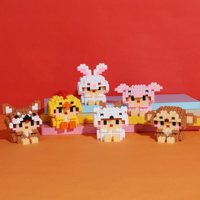 XẢ KHO Mô Hình Lắp Ráp 3D 12 Con Giáp Đồ Chơi Mini Cute Khác Nhau, Xếp Hình Hoạt Hình Dễ Thương Cho Các Bé -Minkey