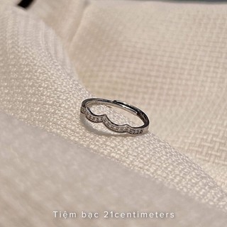 Nhẫn đôi bạc The Waves Nhẫn bạc Tiệm bạc 21Centimeters