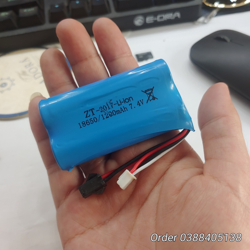 Pin 18650 đóng cell 2s 7.4vol 8C