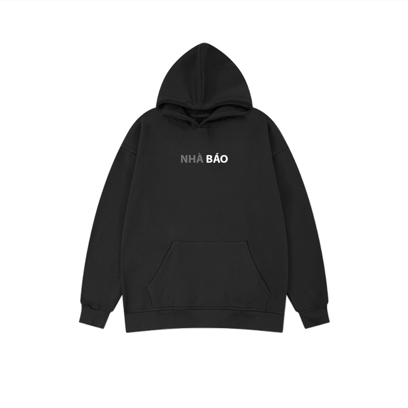 Áo hoodie NELLY unisex chất liệu nỉ cao cấp freesize in hình nhà báo