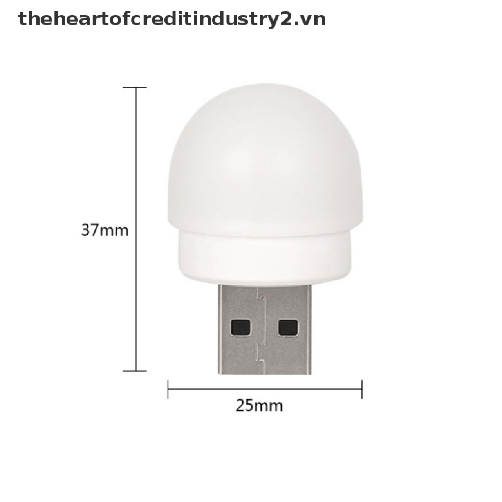 (Trái Tim) Đèn Đọc Sách Sạc USB Đèn LED Tròn Nhỏ Ban Đêm /