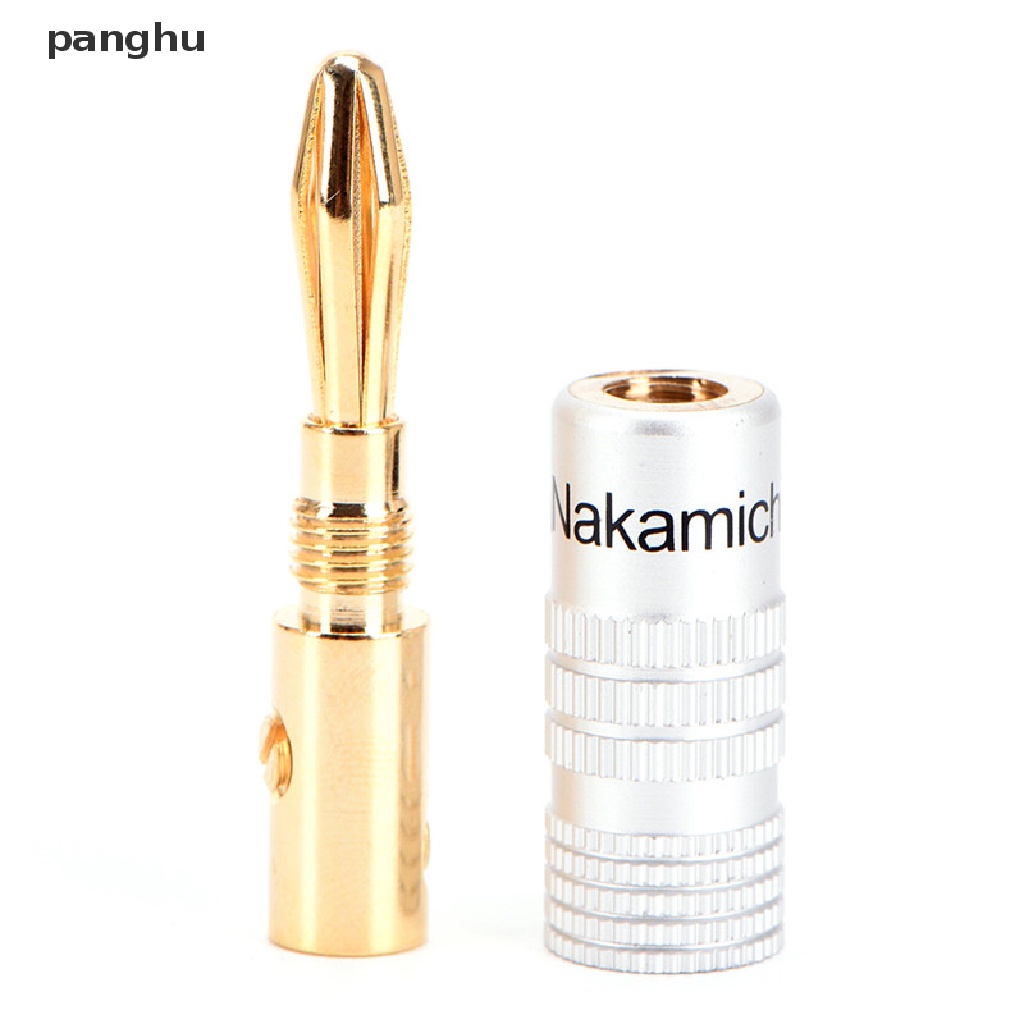 NAKAMICHI Set 10 Phích Cắm Bắp Chuối Mạ Vàng Đồng Chuyên Dụng Cho Loa