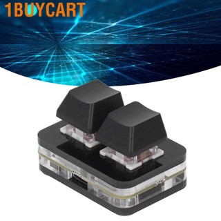 1buycart 2 Keys Red Switch Keyboard Mini USB Mechanical Keypad for Rhythm Games Copy Paste Function