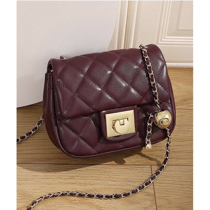 Túi Pierre Cardin chuông dây da phối xích - Hàng chính hãng