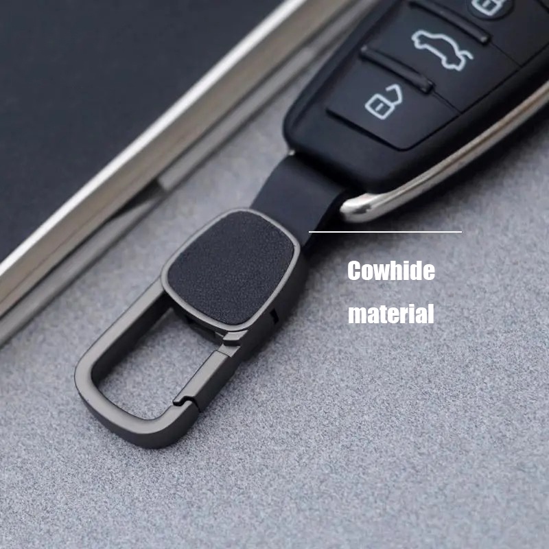 Móc Chìa Khóa Bằng Da Và Hợp Kim Nhôm Cho Xe Hơi Honda Nissan Toyota Perodua Proton