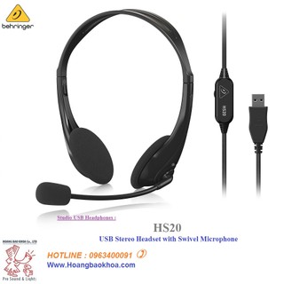 Hs20 computer headsets behringer --tai nghe usb thương hiệu đức