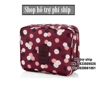 Hỗ trợ Ship- Túi Đựng Mỹ Phẩm Đồ Du Lịch Cá Nhân Chống Nước Hộp Hoa - Màu ngẫu nhiên