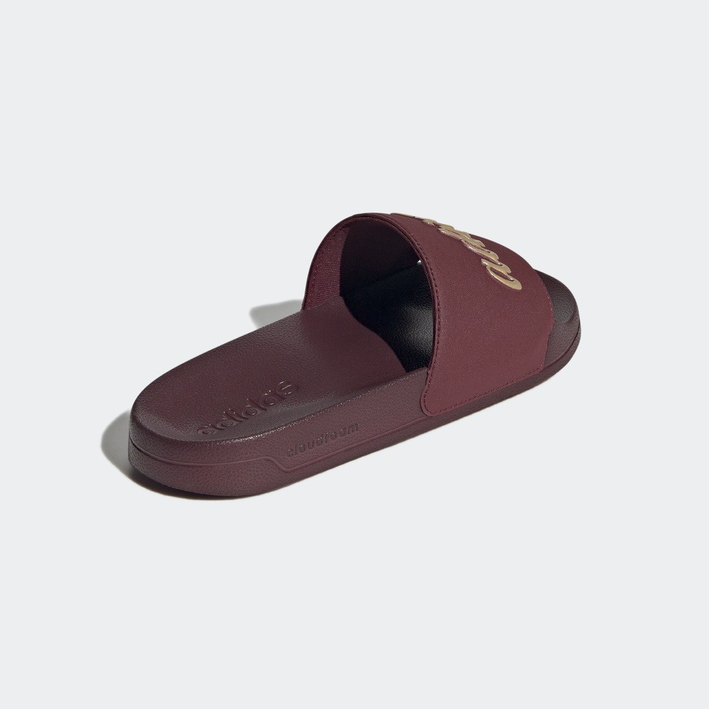 Dép chính hãng Adidas Adilette Shower unisex màu đỏ logo vàng