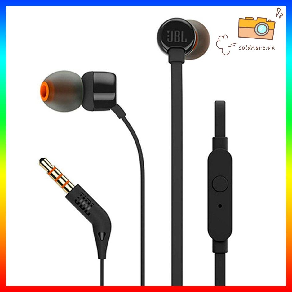 Dây Tai Nghe Nhét Tai JBL T110 3.5Mm Nhạc Stereo Bass Sâu Tai Nghe Nhét Tai Tai Nghe Thể Thao Tai Nghe In-Dòng Điều Khiển Có Mic
