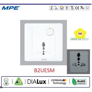 Mpe - bổ ổ cắm đa năng hình vuông có công tắc