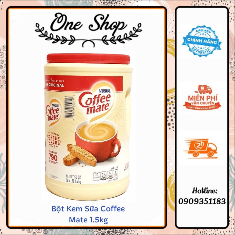 (Date T12/24) Bột kem sữa Nestle Coffee Mate thơm béo 1.5kg của Mỹ