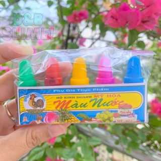 Set 5 Màu Nước Thực Phẩm Làm Slime - Nguyên Liệu Làm Slime DandBSlime
