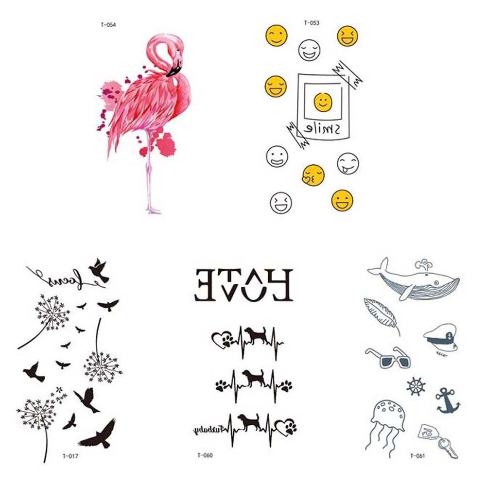 AROMA Miếng Dán Hình Xăm Giả Họa Tiết Hoạt Hình Gấu Và Chữ Tiếng Anh Dễ Thương