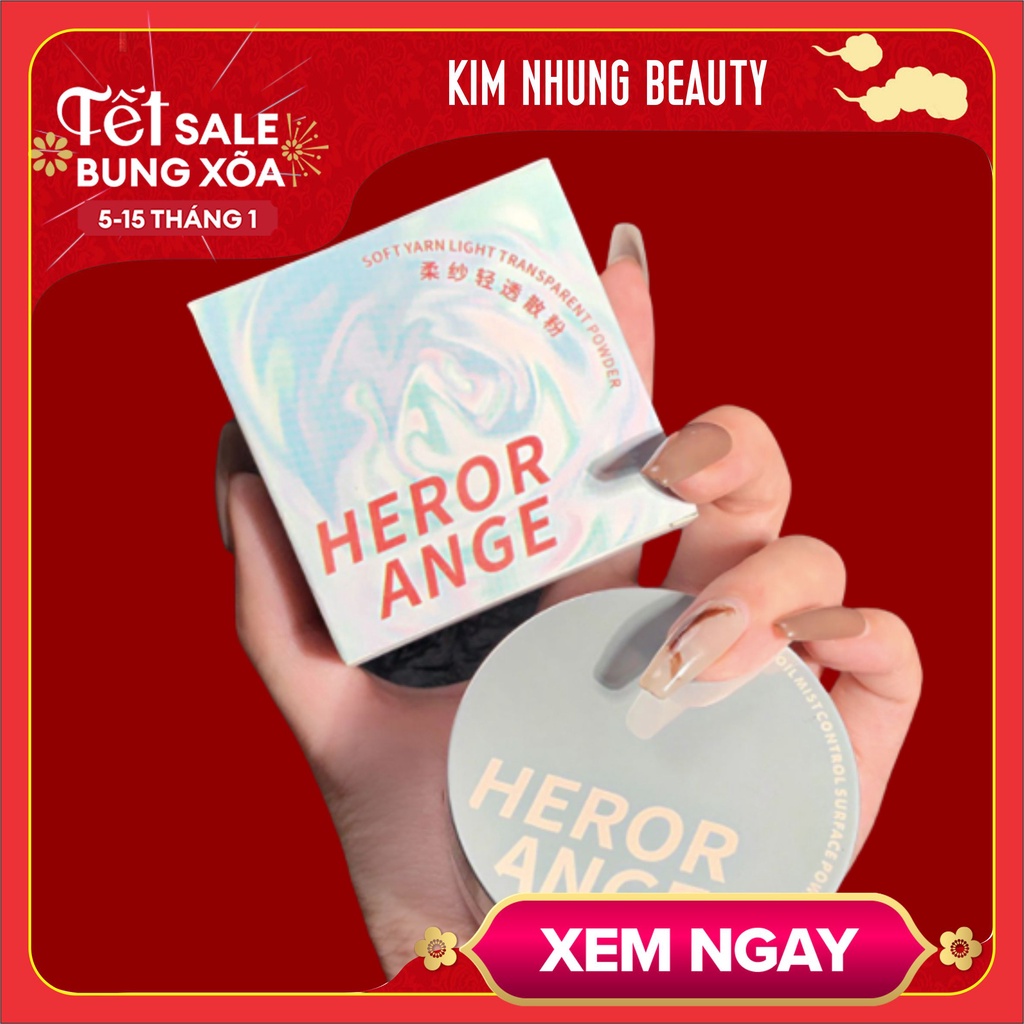 CÓ VIDEO - Phấn Phủ Bột Trang Điểm Siêu Mịn Trong Suốt Lâu Trôi Herorange