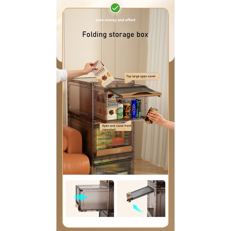 Hộp Đựng Đồ Bằng Nhựa Trong Suốt Có Thể Gấp Lại Tiện Dụng Ốp