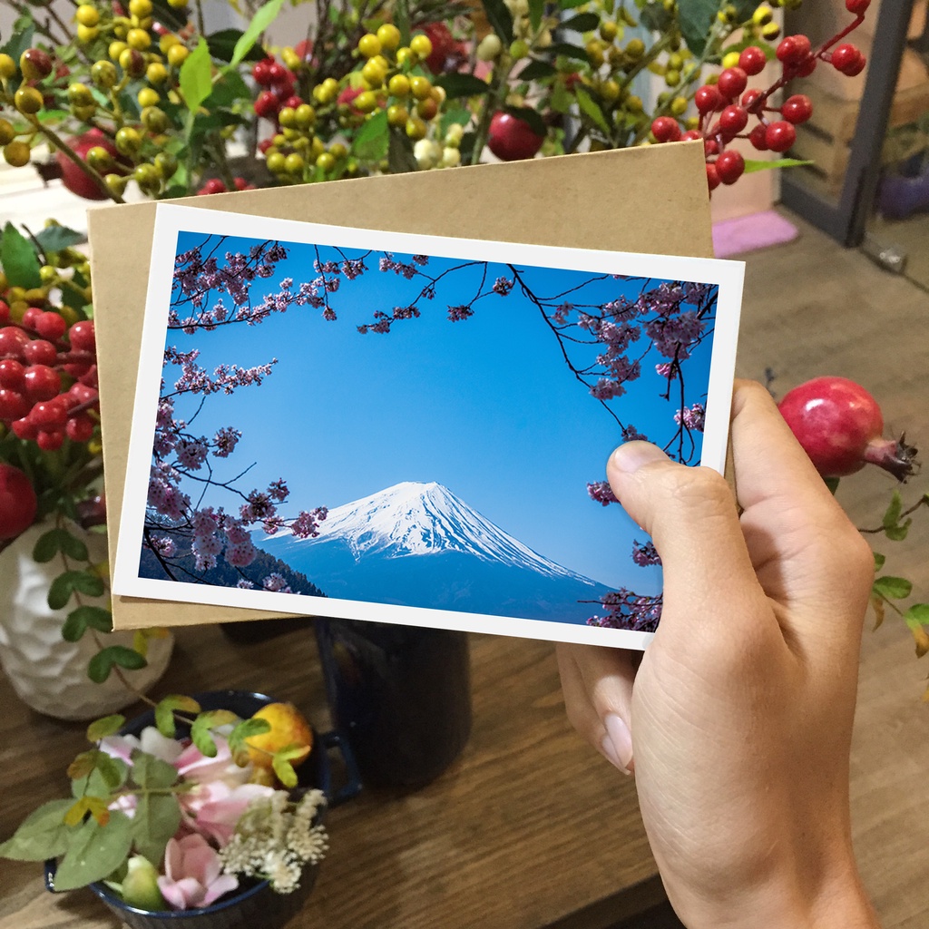 Postcard, thiệp trang trí, bưu thiếp chủ đề Nhật Bản in giấy mỹ thuật kích thước 10x15 tặng kèm bao thư kraft