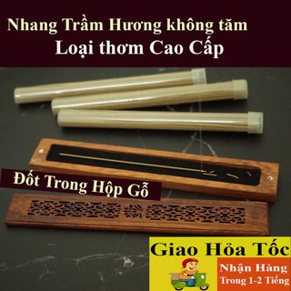 ( HỎA TỐC HCM ) - Nhang Trầm Hương không tăm thơm phòng , xông nhà, - ( ComBo + Hộp gỗ đốt )