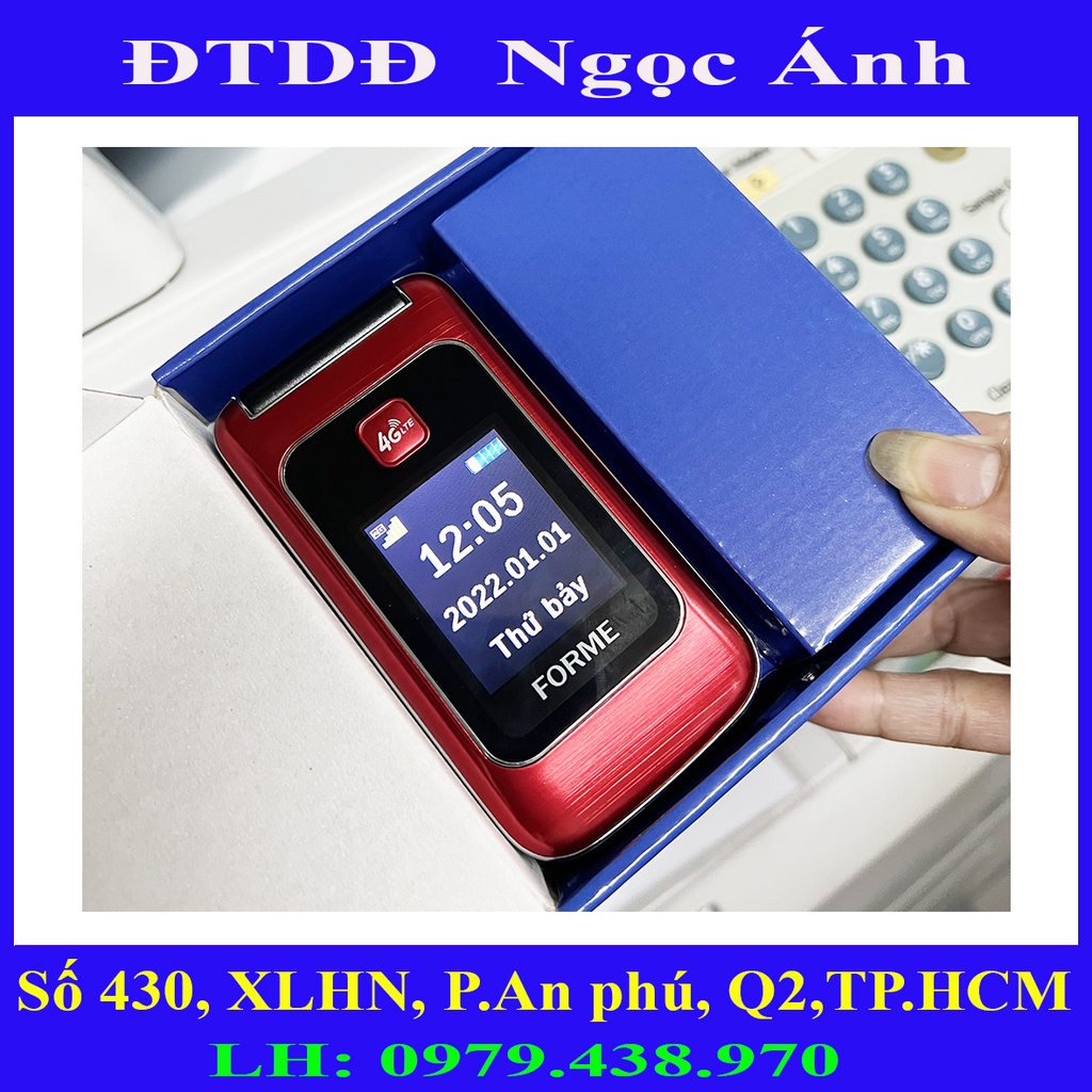 Điện thoại nấp gập 2 màn hình, 2 sim, 2 sóng 4G, Hiệu FORME F6, Siêu phẩm hót