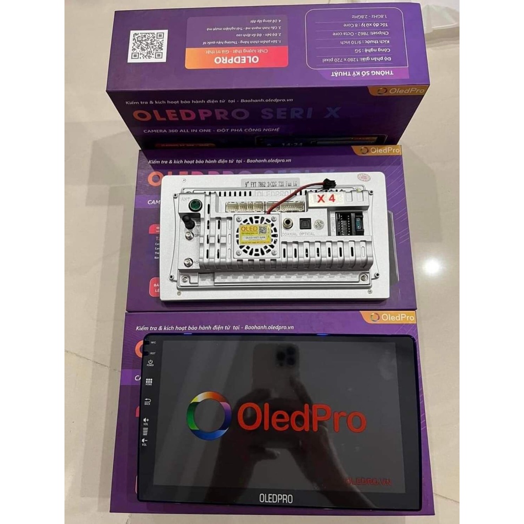 MÀN HÌNH OLED PRO X4 - X4S CAMERA 360 RAM 3-32GB TÍCH HỢP CAMERA 360 BẢN ĐỒ VIETMAPS1, NAVITEL CÀI SẴN