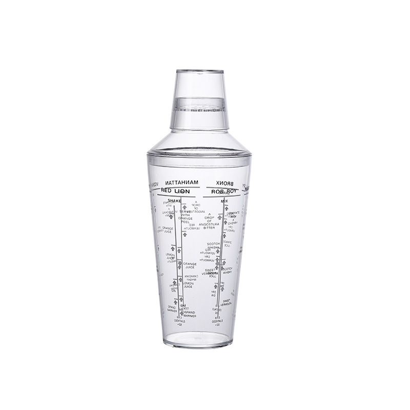 PC Transparent Boston Shaker with Formula Shaker Hand Cocktail Cocktail Shaker Water Bar Supplies Su