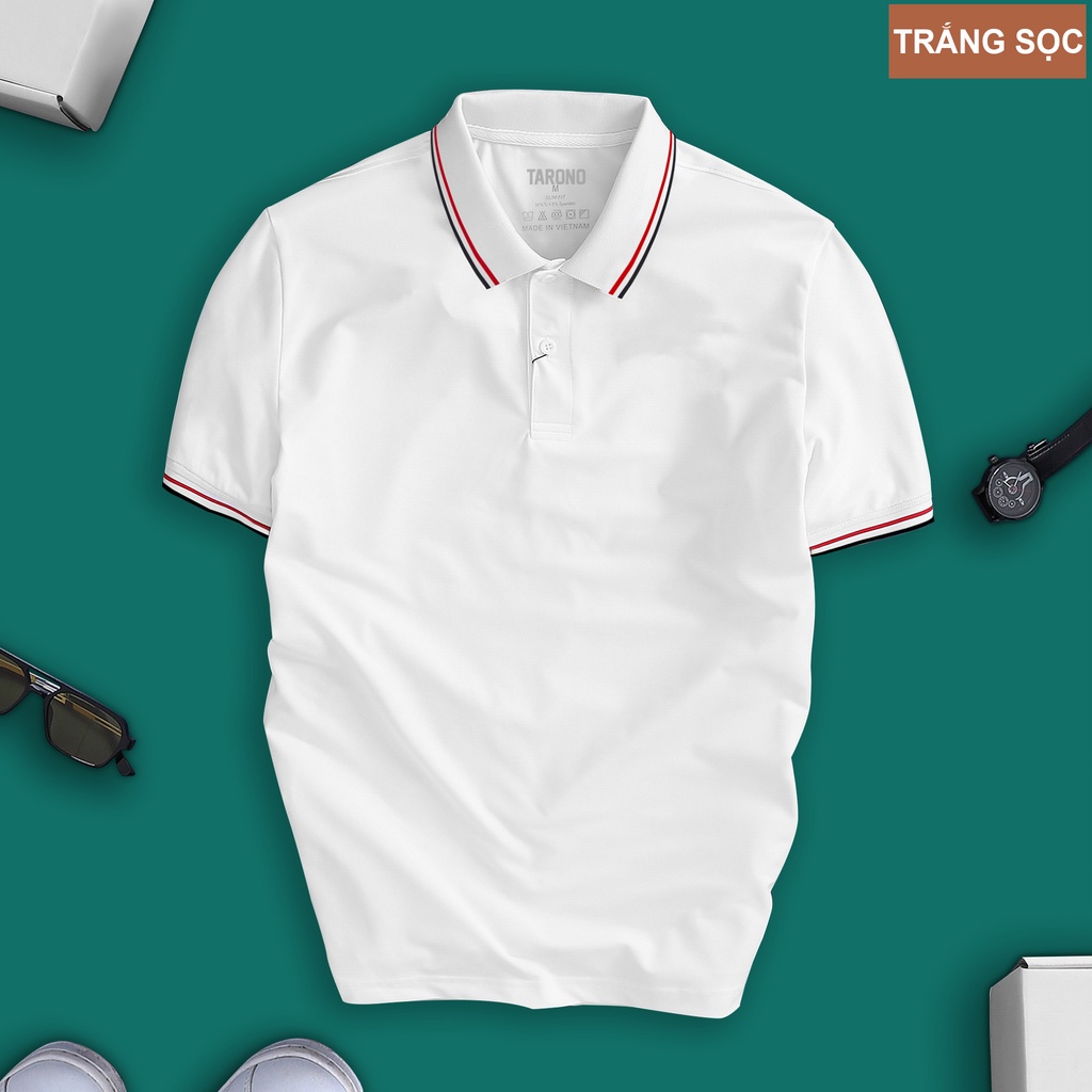 Áo Polo TARONO TRƠN BASIC vải xịn fullbox, trẻ trung, thanh lịch