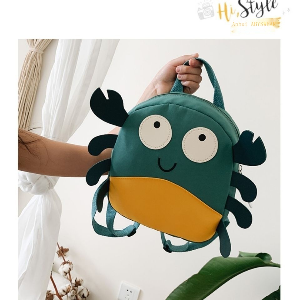 Ba Lô Đi Học Chống Thất Lạc Hình Cua Nhỏ Siêu Dễ Thương Cho Bé Mẫu Giáo 1-3 Tuổi