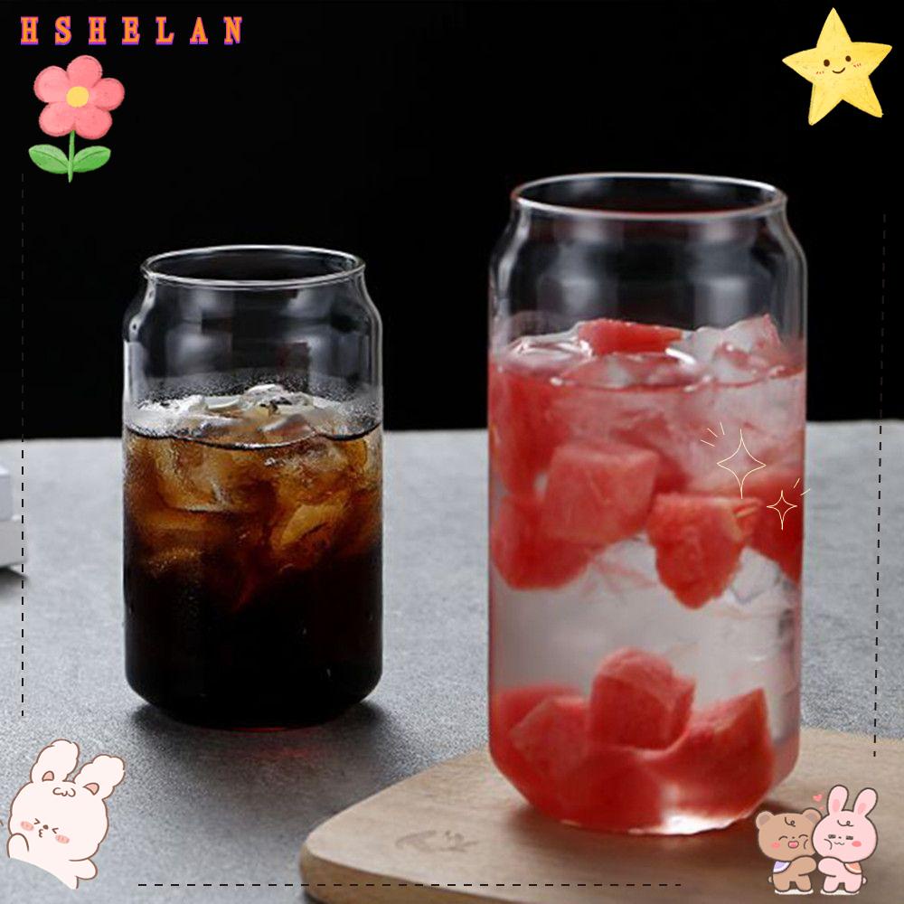 Cốc Thủy Tinh Trong Suốt Hình Lon Bia / Nước Ép 350ml / 550ml