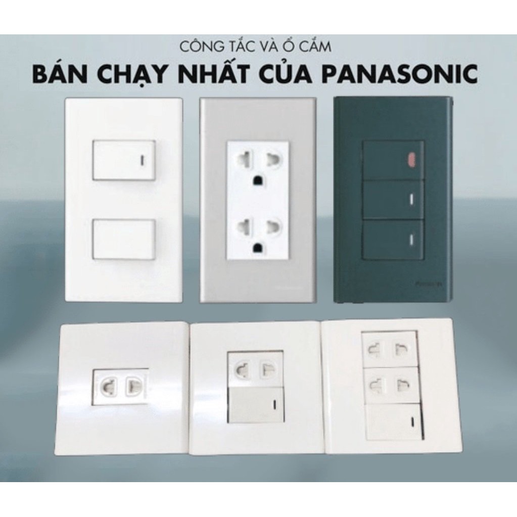 Công Tắc Ổ Cắm Panasonic, Ổ Cắm Âm Tường, Mặt 1, 2, 3 Công Tắc Panasonic - Chính hãng