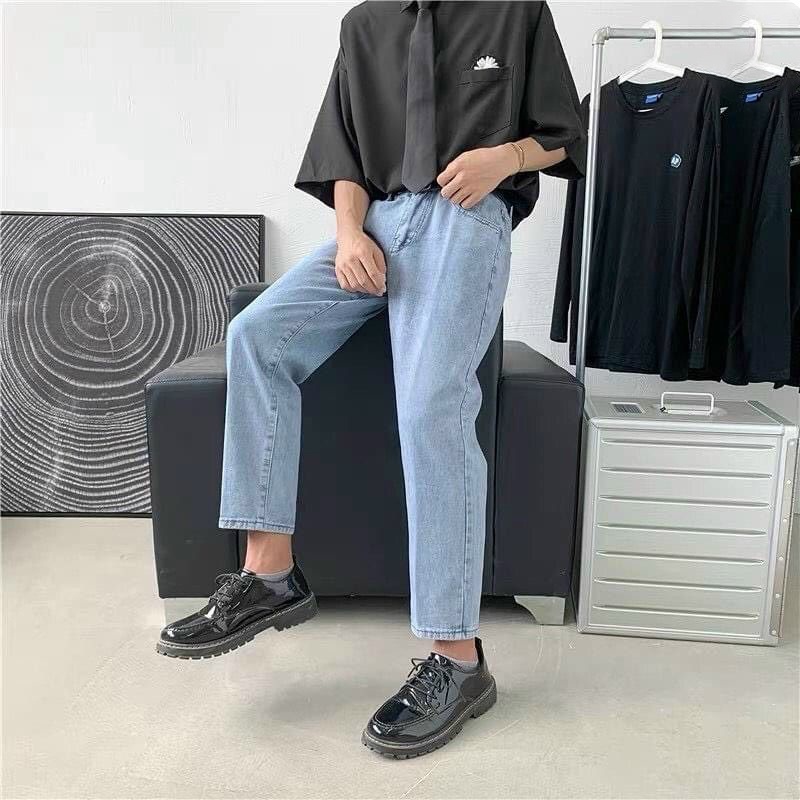 Quần Jean Nam Nữ RED HUNTER Ống Đứng Dáng Baggy Chất Liệu Vải Jeans Cao Cấp Mềm Mại