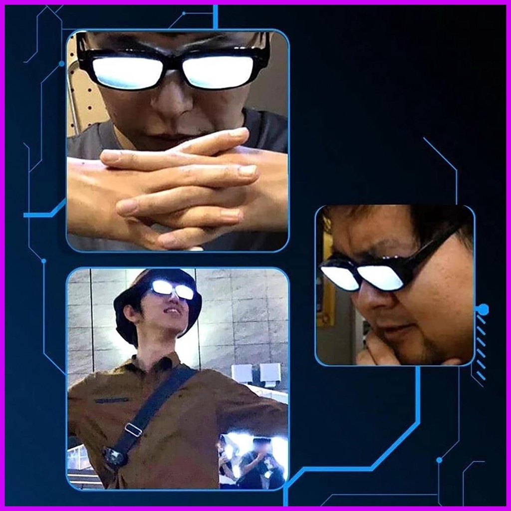 Mắt Kính EL Có Đèn LED Phát Quang Độc Đáo Cho Tiệc Halloween / Giáng Sinh