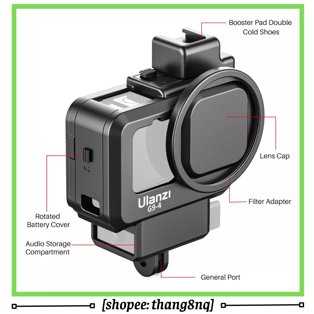 Ulanzi G9-4 Khung nhựa vlog cho Gopro 9