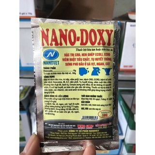 Nano doxy 10g crd, hen ghép ecoli, tụ huyết trùng ở gà vịt ngan cút