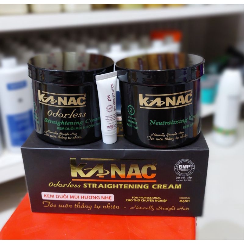 kem duỗi kanac mùi hương nhẹ tạo kiểu tóc 600mlx2 chuyên dùng cho các salon tóc, sản phẫm được nhập chính hãng công ty.