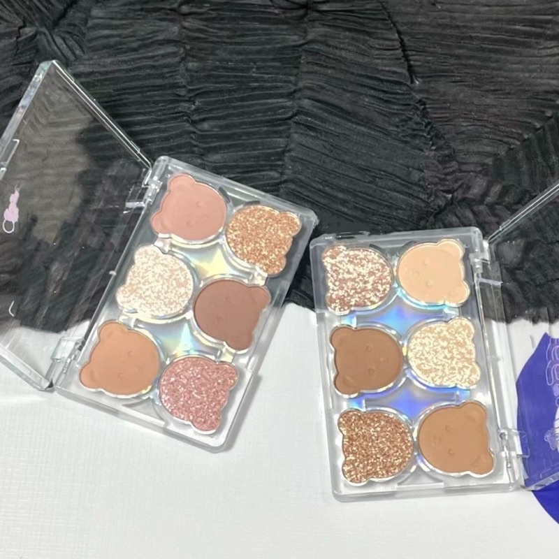 Phấn Mắt Mini Tone Nude Trầm Hình Gấu - Makeup Eyeshadow Palette