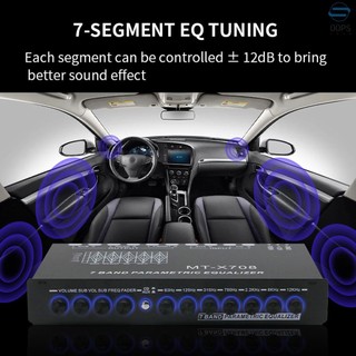 Professional 7 Band Car Equalizer Multifunctional Car Audio EQ Tuning Crossover Amplifier Parametric Equalizer Car Audio Equalizer