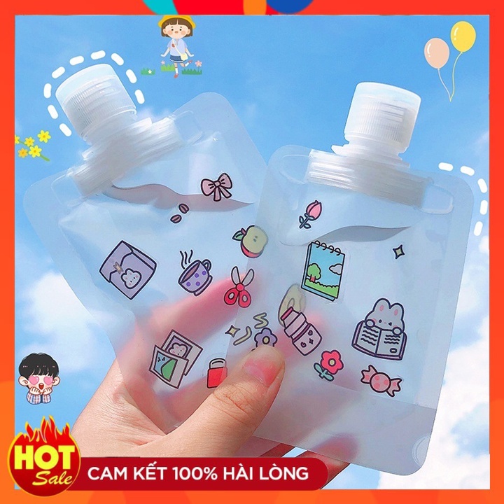 Túi Đựng Dầu Gội Mỹ Phẩm  Túi Chiết Trong Suốt Tiện Lợi Khi Đi Du Lịch 30/50/100ml