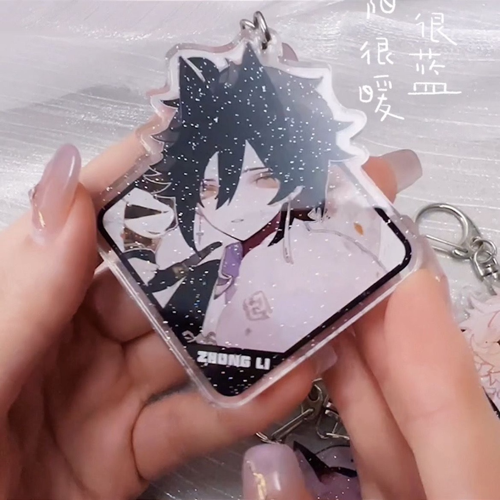 Genshin Merch Zhongli phù hiệu mặt dây chuyền