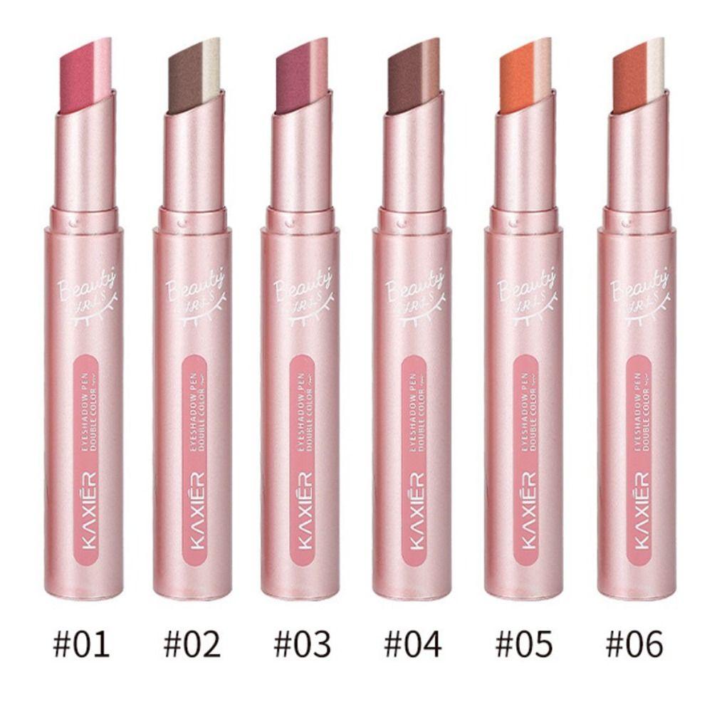 AROMA Thỏi Phấn Mắt Hai Màu Sắc Hiệu Ứng Lì / Ánh Nhũ Chống Nước Tự Nhiên