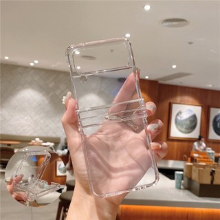 Ốp Điện Thoại Trong Suốt Chống Sốc Kèm Giá Đỡ Cho Samsung Galaxy Z Flip 3 5G Flip 4