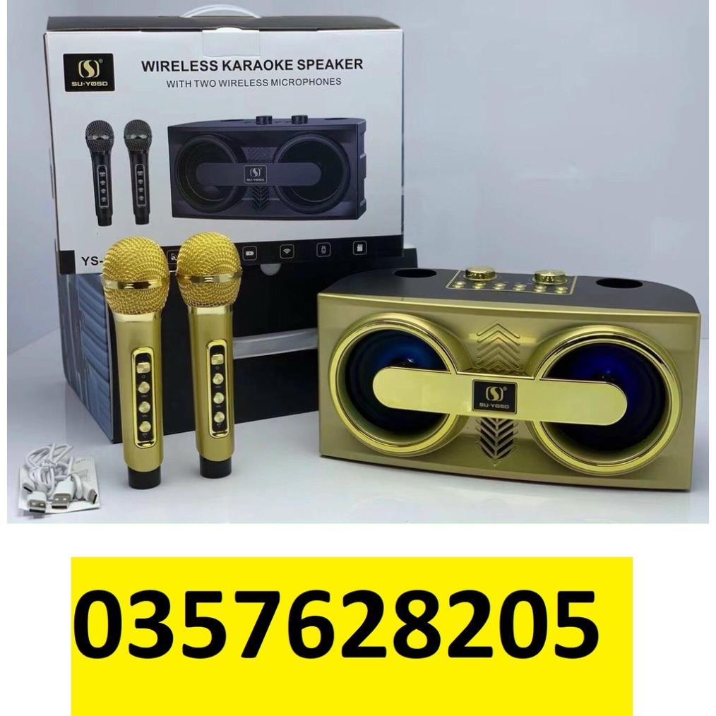 Loa Karaoke YS-206 Không Dây Có 2 Micro, Hỗ Trợ USB, Thẻ Nhớ, Bluetooth. Cho Âm Thanh To Rõ Ràng. Bảo Hành 12 Tháng.