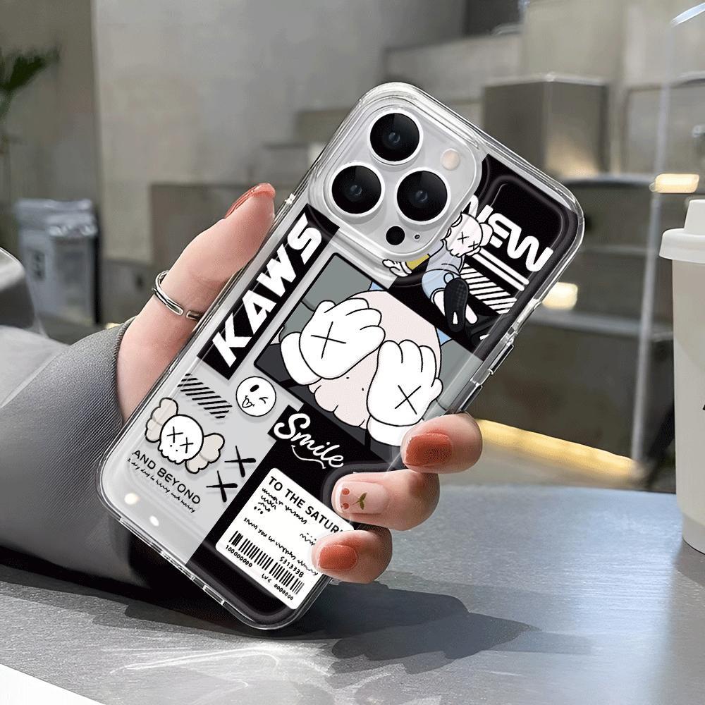 Ốp Điện Thoại Tpu Trong Suốt In Hình Gấu KAWS Thời Trang Cho iphone 14promax 13 12 11 7Plus 7 8 X XR XSMax